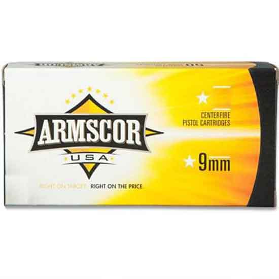 ARMSCOR AMMO 9MM 147GR FMJ 50/20 - Ammunition